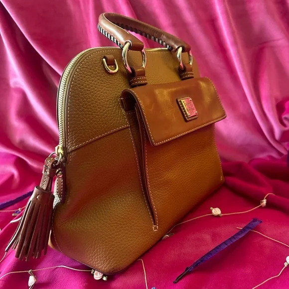 Dooney & Bourke Pebble Leather Aubrey satchel - Picture 3 of 13